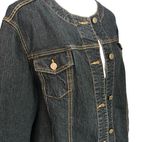 Denim Jacket Be Kind Custom Back Panel - 1XL - Like New Condition Urban flair - Picture 10 of 14